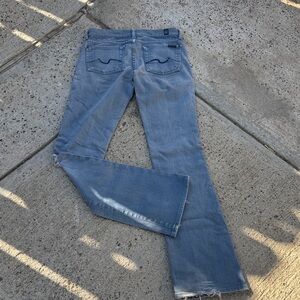 7 For All Mankind Light Blue Boot Cut Jeans